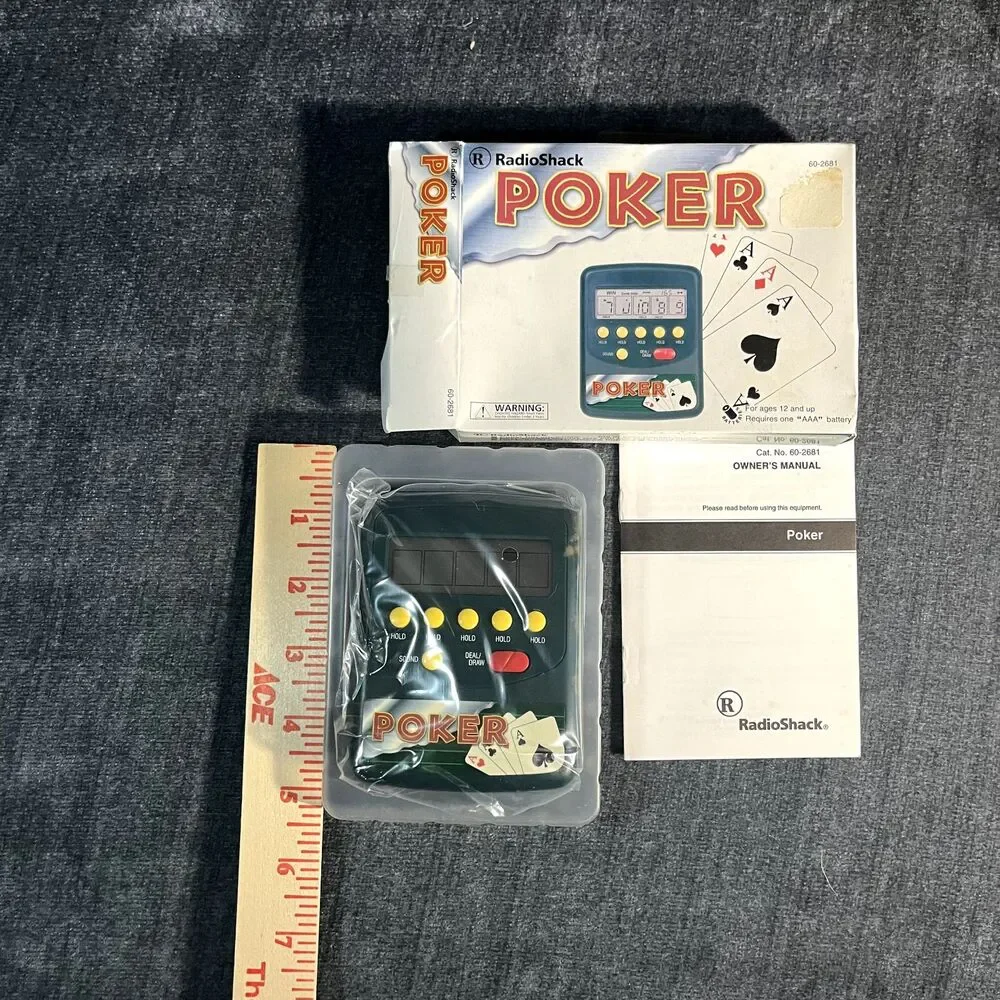 Vintage Radio Shack Poker Electronic Handheld Game #60-2681 Pocket size handheld